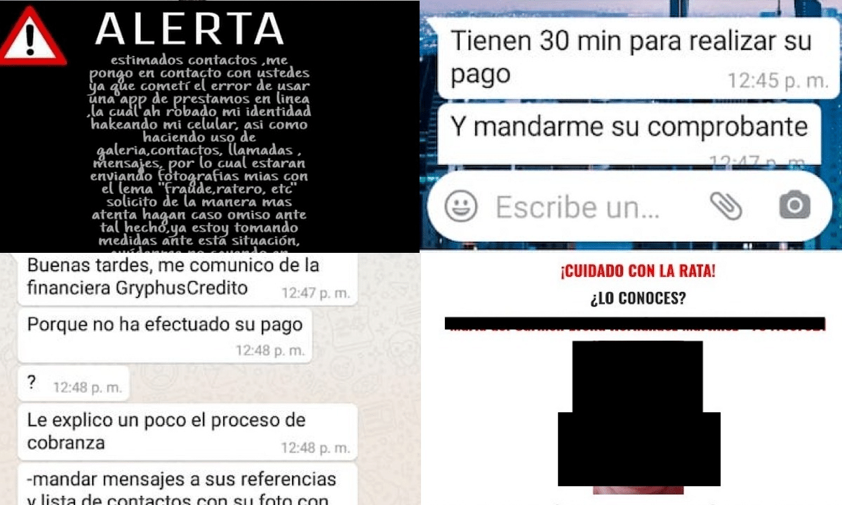 APPS de préstamo fraude Condusef mensajes intimidantes Facebook WhatsApp